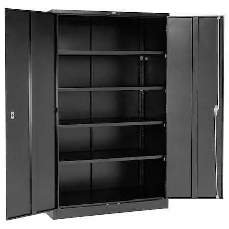 Global Industrial Industrial Storage Cabinet, 78 in H, 48 in W, Black 603600BK